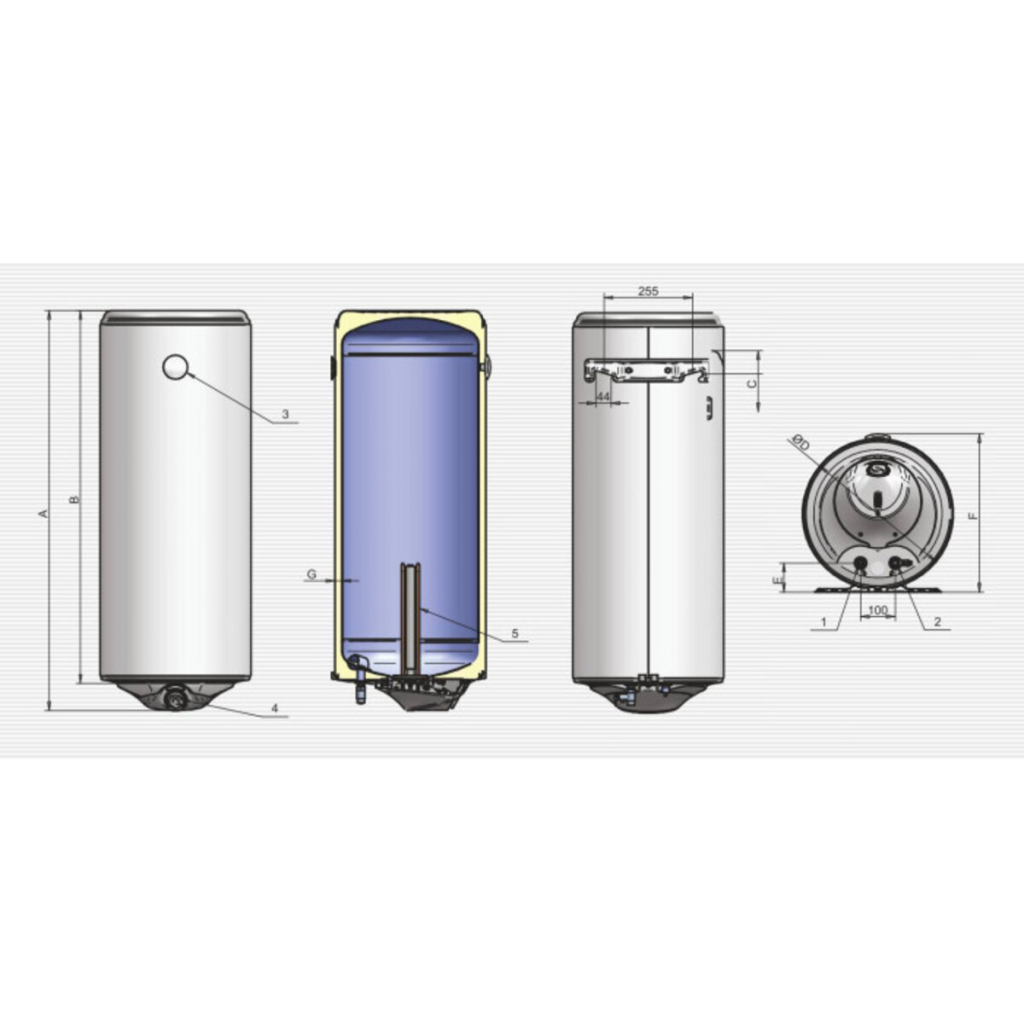 Водонагреватель Eldom Style DRY 30 SLIM 2x0.8 kW 72269WD