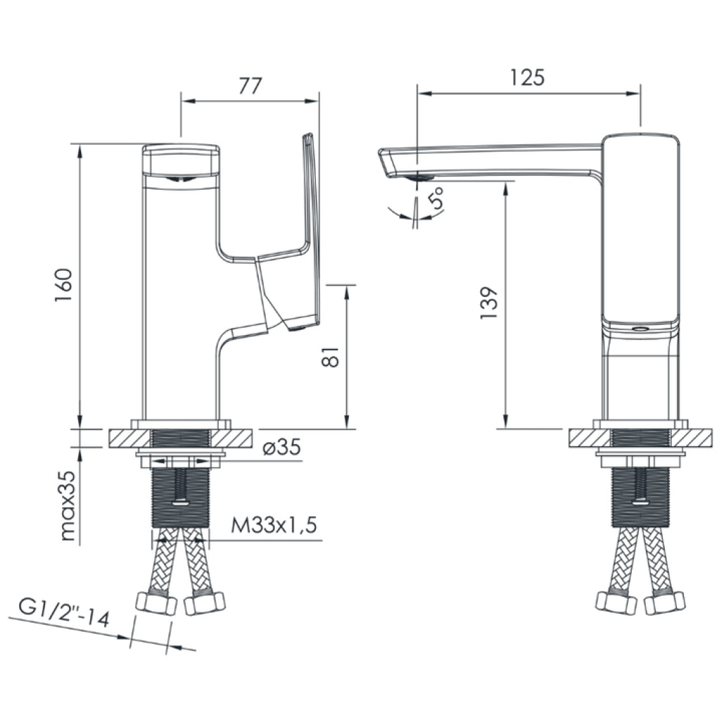 Смеситель-кран для раковины IMPRESE Grafiky ZMK061901012