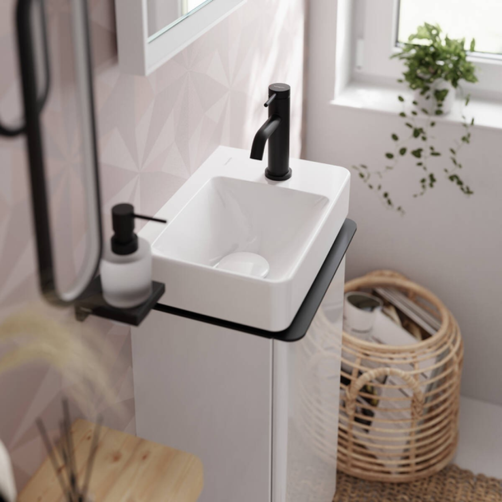 Смеситель-кран для раковины HANSGROHE Tecturis S 73301670 черный матовый